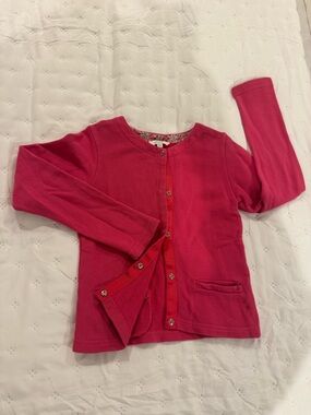 Jacadi Girls' Hot Pink Snap-Front Cardigan